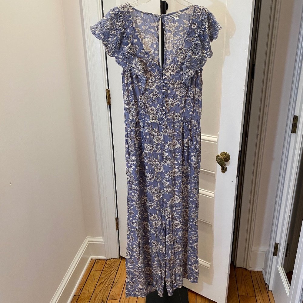 017 - American Eagle Outfitters Blue/Lavender Jumpsuit - Size Medium